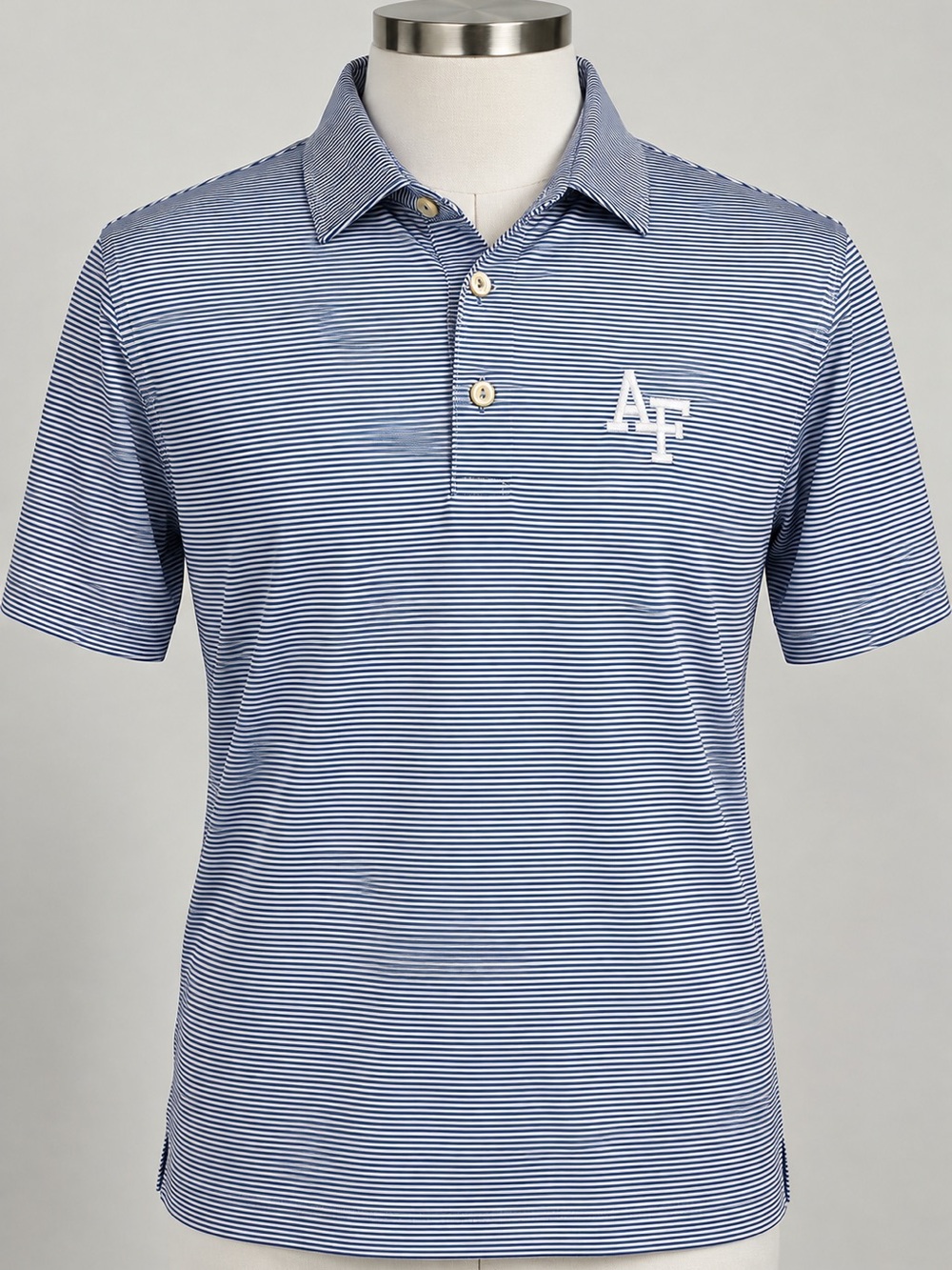 Peter Millar Blue/White Striped Polo